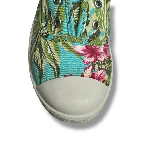 Arizona Jean Co Sneakers Flats Slip Ons Tropical Floral Print Hawaiian Sz 10M - Picture 4 of 14